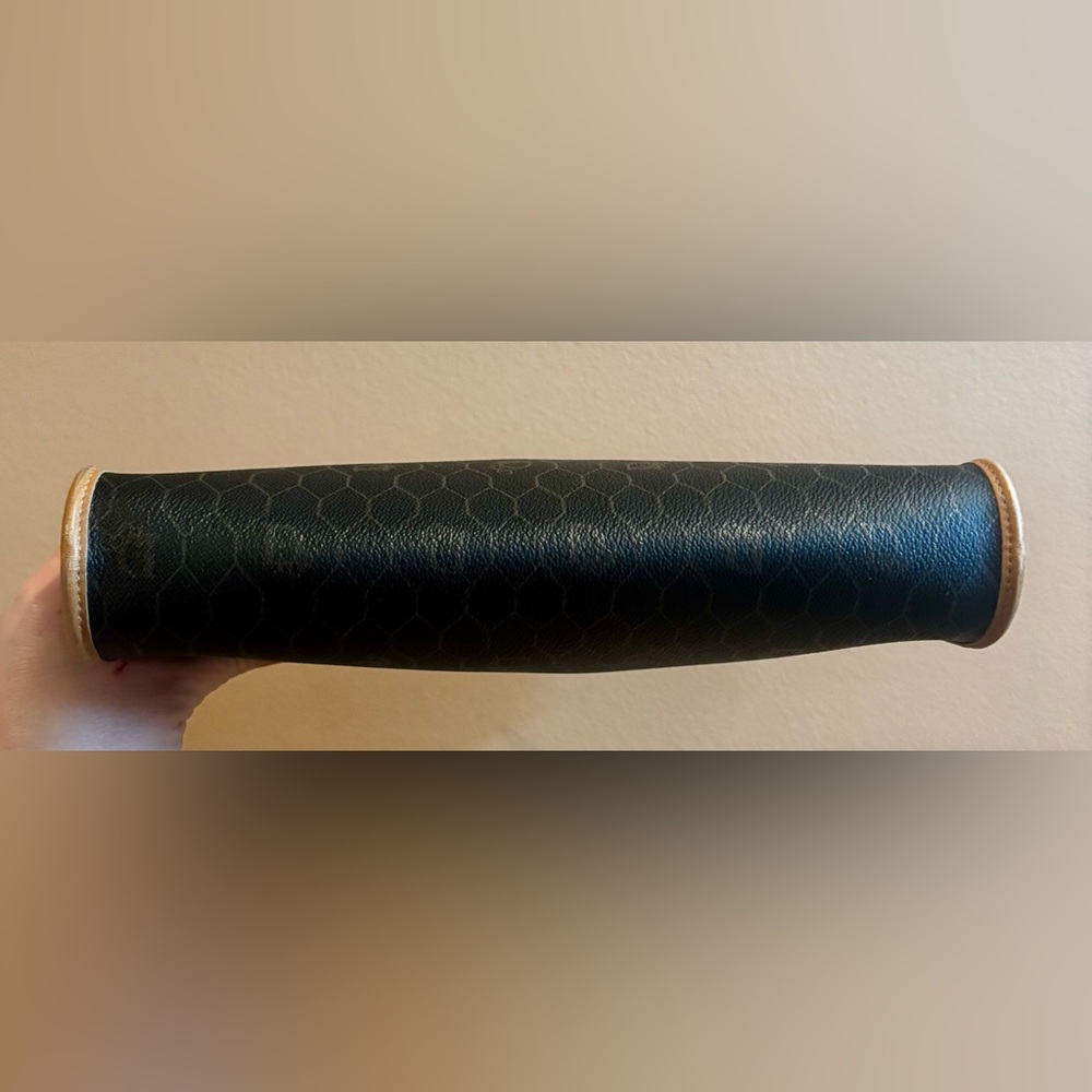 CHRISTIAN DIOR Vintage Honeycomb Canvas Clutch Bag - Picture 6 of 10
